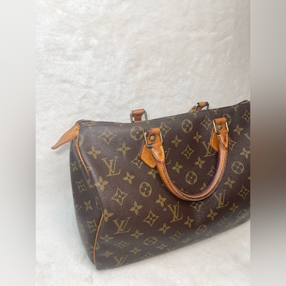 Louis Vuitton Speedy 30 Monogram Canvas Vintage Handbag Made in USA - Picture 16 of 16